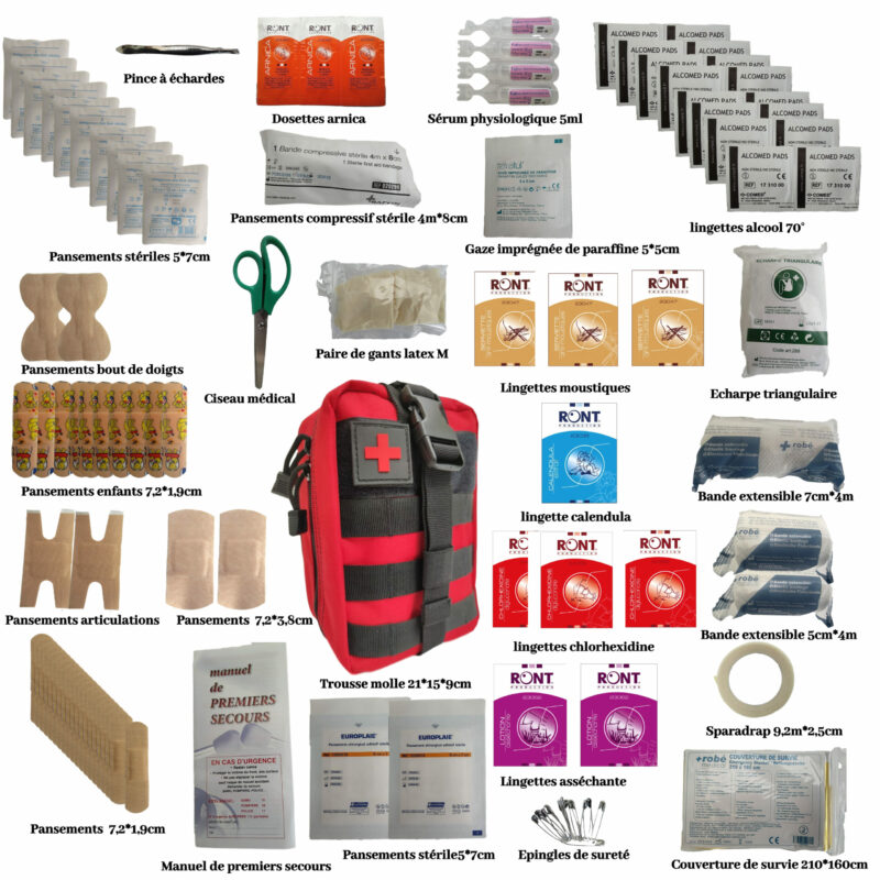 Trousse rouge complète 103 piéces